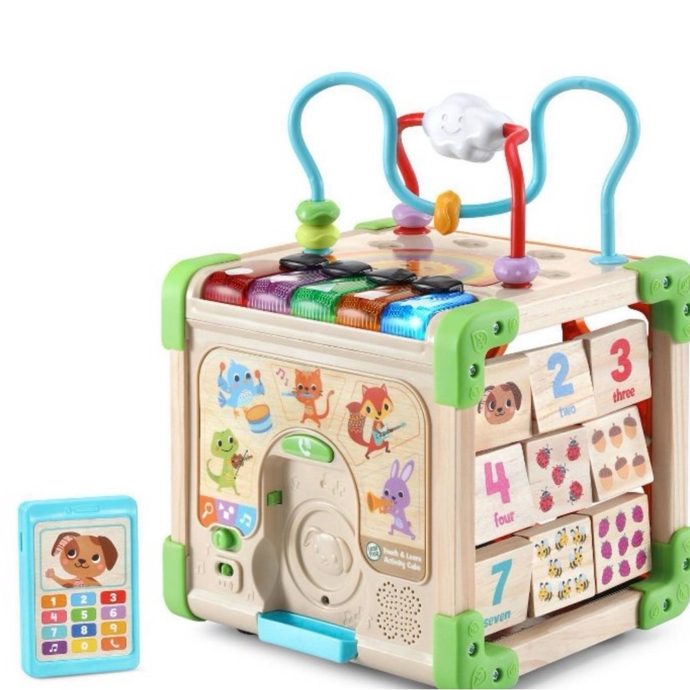 Gently Used LeapFrog Touch & Learn Wooden Activity Cube